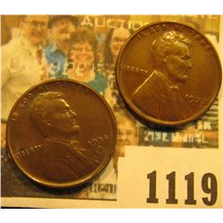 1119 _ 1934 D Lincoln Cent, Brown AU & 33 P Very Fine.