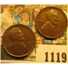 Image 1 : 1119 _ 1934 D Lincoln Cent, Brown AU & 33 P Very Fine.