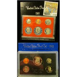 1140 _ 1981 S & 1983 S U.S. Proof Sets. Original as issued.