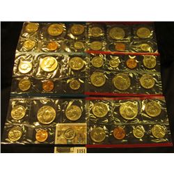 1151 _ 1979, 80, & 81 United States P & D Mint Sets, all in original cellophane, most in original en
