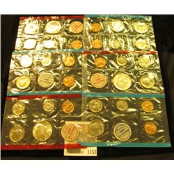 1153 _ 1968, 69, & 70 United States P & D Mint Sets, all in original cellophane, most in original en