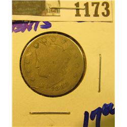 1173 _ 1883 With Cents Liberty Nickel. Scarce Date.