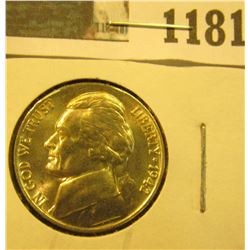 1181 _ 1942 P Blazing Beauty World War II Silver Jefferson Nickel.