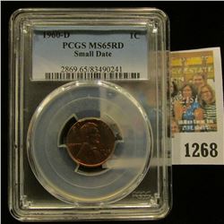 1268 _ 1960 D Small Date Lincoln Cent, PCGS slabbed MS65RD.