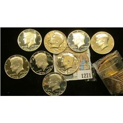 1271 _ Solid-date Roll of 1976 S Proof Kennedy Half Dollars. (20 pcs.) Stored in a plastic tube.