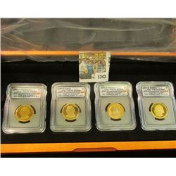1343 _ First Commemorative Mint Hard Wood Cased Set of slabbed Presidential Dollars. Includes 2007 S