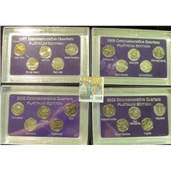1348 _ 1999, 2000, 2001, & 2002  Commemorative Quarters Platinum Edition  Five-piece Statehood Quart