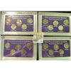 Image 1 : 1348 _ 1999, 2000, 2001, & 2002 "Commemorative Quarters Platinum Edition" Five-piece Statehood Quart