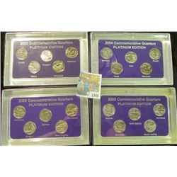 1349 _ 2003, 2004, 2005, & 2006"Commemorative Quarters Platinum Edition" Five-piece Statehood Quarte