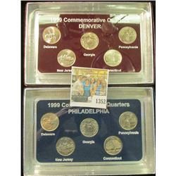 1352 _ 1999 Philadelphia & Denver Mint United States Statehood Quarters in special cases each of whi