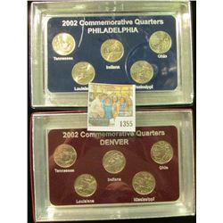 1355 _ 2002 Philadelphia & Denver Mint United States Statehood Quarters in special cases each of whi