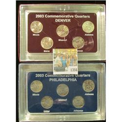 1356 _ 2003 Philadelphia & Denver Mint United States Statehood Quarters in special cases each of whi
