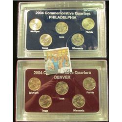 1357 _ 2004 Philadelphia & Denver Mint United States Statehood Quarters in special cases each of whi