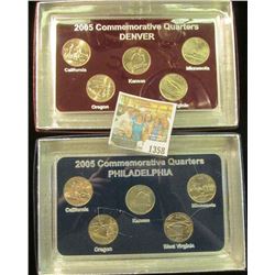 1358 _ 2005 Philadelphia & Denver Mint United States Statehood Quarters in special cases each of whi