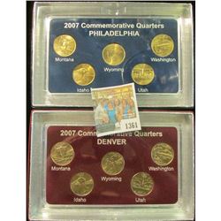1361 _ 2007 Philadelphia & Denver Mint United States Statehood Quarters in special cases each of whi