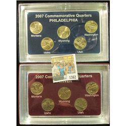 1362 _ 2007 Philadelphia & Denver Mint United States Statehood Quarters in special cases each of whi