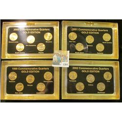 1364 _ 1999, 2000, 2001, & 2002 "Commemorative Quarters Gold Edition" Five-piece Statehood Quarter S