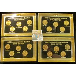 1367 _ 1999, 2000, 2001, & 2002 "Commemorative Quarters Gold Edition" Five-piece Statehood Quarter S