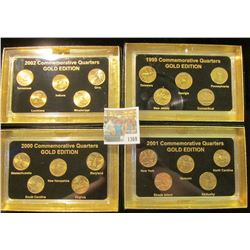 1369 _ 1999, 2000, 2001, & 2002 "Commemorative Quarters Gold Edition" Five-piece Statehood Quarter S