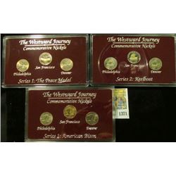 1371 _ (3) "The Westward Journey Commemorative Nickels Philadelphia Denver San Francisco" Three-Piec