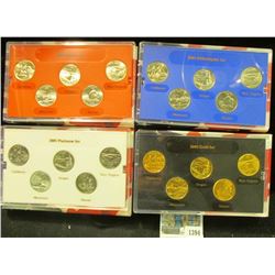 1394 _ 2005 Denver Edition, Philadelphia Edition, Platinum Edition, & Gold Edition State Quarter Col