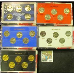 1398 _ 2007 Denver Edition, Philadelphia Edition, San Francisco Mint Clad Proof Set, Platinum Editio