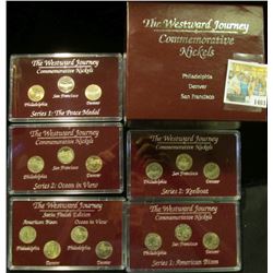 1403 _ (4) "The Westward Journey Commemorative Nickels Philadelphia Denver San Francisco" Three & fo