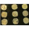 Image 2 : 1407 _ Sixteen-piece Sacagawea BU or Proof Sacagawea Dollar Set in a velvet-lined case with COA. Con