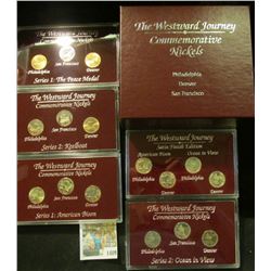 1409 _ (4) "The Westward Journey Commemorative Nickels Philadelphia Denver San Francisco" Three & fo
