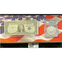1416 _ Cased Set with Certificate of Authenticity containing Series 1957B $1 Silver Certificate & 20