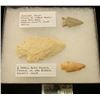 Image 1 : 1421 _ "Snider Point Found at Table Rock-Lake Red Rock Marion County Iowa", & "2 Small Bird Points F