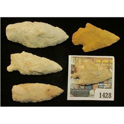 1428 _ (5) nice and attractive Flint Native American Artifacts.