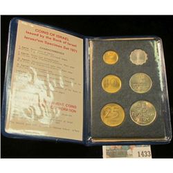 1433 _ Coins of Israel Issued by the Bank of Israel Jerusalem Specimen Set 1971. Six-pieces.