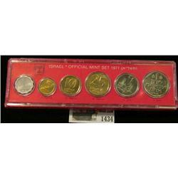 1434 _ 1971 Coins of Israel Issued by the Bank of Israel Mint Set. Six-pieces.