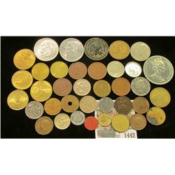 1442 _ 1935 1977 "Centenary of the Cinema Elvis Preseley 1 Crown", 1996 Gibraltar One Crown, BU & a 