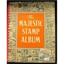 1446 _ "The Majestic Stamp Album" full of Old U.S. & World Stamps, never checked for rarity.