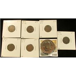 1448 _ 1984 Ronald Reagan Double Eagle Commemorative Medal; 1892, 1893, 1895, 1896, 1897, & 1898 Ind