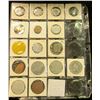 Image 2 : 1453 _ 20-pocket plastic page containing 16 various Sports related pins, medals, or Good For Tokens.