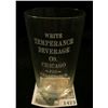 Image 1 : 1473 _ Old Temperance Shot Glass " Etched Crystal. "Write Temperance Beverage Co. Chicago For Temper