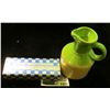 Image 2 : 1476 _ Iowa Stoneware Pitcher. 3 1/4" height; & a wrapper "Crockery City Ice Cream Bar".