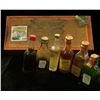Image 2 : 1479 _ (6) Miniature Old Booze Bottles. If shipped, we will empty the contents. Stored in an old Woo