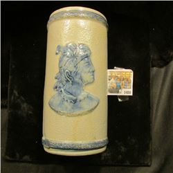 1480 _  Sleepy Eye  Pottery Vase. Cracked. 6 5/8  x 4 . Quite Rare even in this condition.