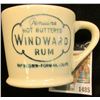 Image 1 : 1485 _ Stoneware handled Mug "Genuine Hot Buttered Windward Rum 88# Brown-Forman, Lou.,Ky."