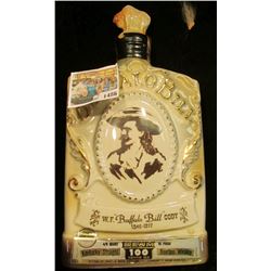 1486 _ "W.F. "Buffalo Bill" Cody 1846-1917" Jim Beam Bottle with Buffalo ceramic Stopper.