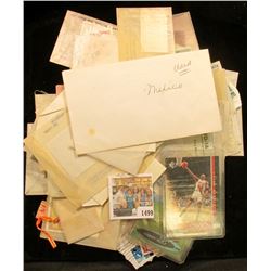 1499 _  Torry Holt  &  Michael Jordan  playing Cards; and a large group of Old Postage Stamps, which