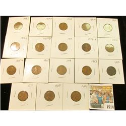 1514 _ 1909P, 10P, 11P, 12P, 13P, 14P, 15P, 15D, 16P, D, 17P, D, S, 18P, D, 19P, D, & S Lincoln Cent