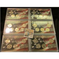 1523 _ (2) 1999, (2) 2000, & (2) 2001 State Series Five-piece Sets in Harris plastic cases. (30 coin