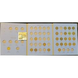 1527 _ 1863-1908 U.S. Indian Head Cent Partial Set in a blue Whitman folder. The 1863 is a holed VF,