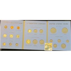 1528 _ Blue Whitman folder with Type Collection of Twentieth Century United States Coins. Includes n