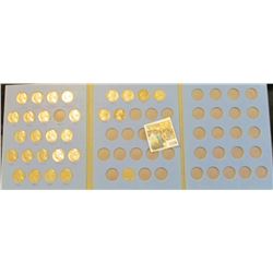 1536 _ Whitman Jefferson Nickel blue Whitman folder with a mixture of Jefferson Nickels and a buffal